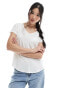 Фото #2 товара Hollister short sleeve logo v-neck t-shirt in white