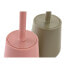 Щетка для унитаза DKD Home Decor Розовый 12 x 12 x 34,5 cm Зеленый полистирол (2 штук)