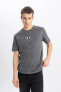 Erkek T-Shirt Gri B5076AX/GR474