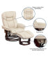 Фото #10 товара Multi-Position Recliner & Curved Ottoman With Swivel Wood Base