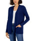 Фото #1 товара Women's Open Front Cardigan with Ribbed Placket
