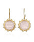 Gold Rose quartz Earrings