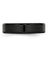 ფოტო #2 პროდუქტის Ceramic Black Faceted and Beveled Edge Polished Band Ring