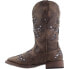 Фото #7 товара Roper Kennedy Glitter Tooled Inlay Square Toe Cowboy Womens Brown Casual Boots