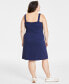 ფოტო #1 პროდუქტის Trendy Plus Size Ponté-Knit Tank Dress, Created for Macy's