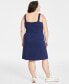 Фото #2 товара Trendy Plus Size Ponté-Knit Tank Dress, Created for Macy's