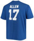 Фото #2 товара Men's Big and Tall Josh Allen Royal Buffalo Bills Player Name Number T-shirt