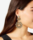 ფოტო #1 პროდუქტის Gold-Tone White Crochet Bead Chandelier Earrings