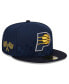 Фото #1 товара Men's Navy Indiana Pacers 2024 NBA All-Star Game Rally Drive Checkerboard 59FIFTY Crown Fitted Hat