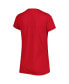 Women's Red, Black Atlanta Hawks Badge T-shirt and Pajama Pants Sleep Set