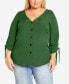 Фото #1 товара Plus Size Eliza V-neck Shirt Top