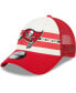 Men's Cream, Red Tampa Bay Buccaneers Team Stripe Trucker 9FORTY Snapback Hat