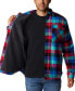 ფოტო #5 პროდუქტის Men's Plaid Sherpa-Lined Shirt Jacket