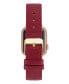 Фото #3 товара Ремешок для часов Anne Klein женский Красный Кожаный комплектный с 42/44/45/Ultra/Ultra 2 Apple Watch