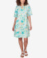 Фото #1 товара Petite Tropical Puff Print Dress