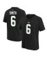 ფოტო #1 პროდუქტის Big Boys and Girls DeVonta Smith Black Philadelphia Eagles Player Name and Number T-shirt