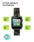 Kid's Dark Green Camo Prints Silicone Strap Touchscreen Smart Watch 42mm with Earbuds Gift Set