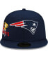 Men's Navy New England Patriots City Cluster 59FIFTY Fitted Hat