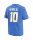 Youth Boys and Girls Justin Herbert Powder Blue Los Angeles Chargers Player Name and Number T-shirt