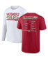 Фото #1 товара Men's Scarlet, White San Francisco 49ers Two-Pack 2023 Schedule T-shirt Combo Set