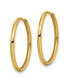 Stainless Steel Polished Yellow plated Hinged Hoop Earrings