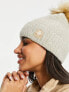 Columbia Winter Blur pom pom beanie in white