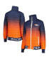 ფოტო #1 პროდუქტის Women's Navy, Orange Denver Broncos Color Block Full-Zip Puffer Jacket
