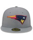 ფოტო #3 პროდუქტის Men's Gray New England Patriots Color Pack 59FIFTY Fitted Hat