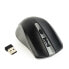 Gembird MUSW-4B-04-MX - Ambidextrous - Optical - RF Wireless + USB Type-A - 1600 DPI - Black - Grey