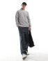 New Look 1/4 zip fisherman jumper in light grey