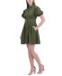 Фото #3 товара Women's Cotton Bubble-Sleeve Shirtdress