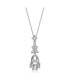 Фото #2 товара Sterling Silver White Gold Plated Cubic Zirconia Pendant