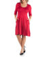 Фото #1 товара Women's Plus Size Fit and Flare Dress