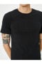 4sam10035hk 999 Siyah Erkek Pamuk Jersey Kısa Kollu Basic T-shirt