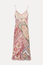 PATCHWORK PRINT SLIP DRESS