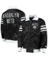 Фото #2 товара Men's Black Brooklyn Nets The Captain Ii Full-Zip Varsity Jacket