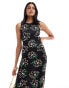 Фото #5 товара JDY exclusive side split midi dress in multi floral