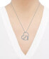 Diamond Heart-in-Heart 18" Pendant Necklace (1/2 ct. t.w.) in 10k White Gold