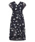 Фото #3 товара Plus Size Demure V-Neck Flutter Sleeve Floral Maxi Dress