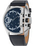 Фото #1 товара Наручные часы Stuhrling Wingman Quartz Aviator Blue Leather, Gray Dial, 51mm Round Watch.