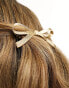 Фото #2 товара ASOS DESIGN barrette hair clip with bow detail in gold tone