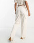 Фото #4 товара ASOS DESIGN slim cargo with lace up detail in beige co-ord