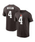 ფოტო #1 პროდუქტის Men's Deshaun Watson Brown Cleveland Browns Player Name & Number T-shirt