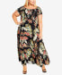 ფოტო #1 პროდუქტის Plus Size Raelynn Print Maxi Dress