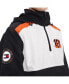 ფოტო #2 პროდუქტის Men's Black, White Cincinnati Bengals Carter Half-Zip Hooded Jacket