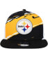 ფოტო #2 პროდუქტის Youth Boys Black Pittsburgh Steelers Tear 9FIFTY Snapback Hat