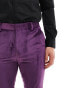 ASOS DESIGN skinny tuxedo suit trouser in purple velvet