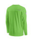 Men's Neon Green Seattle Seahawks 2022 Sideline Coach Chevron Lock Up Performance Long Sleeve T-shirt