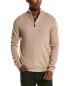 Фото #1 товара Magaschoni Tipped Cashmere Pullover Men's Tan S