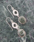 Фото #2 товара Hammered Genuine Seraphinite Octagon Drop Earrings